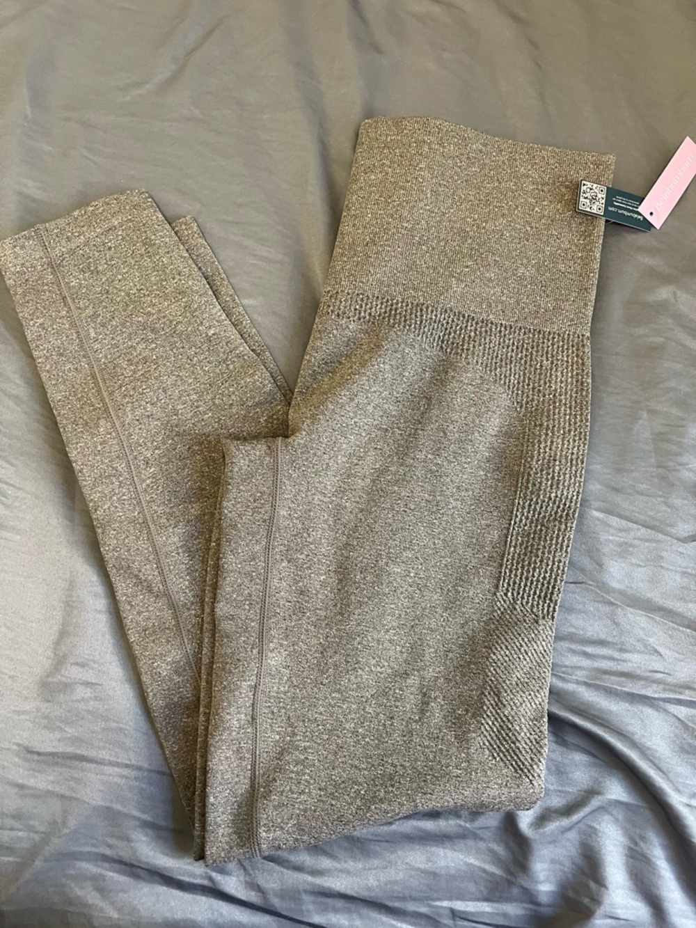 Belabumbum Kids Seamless Leggings in Taupe Heather